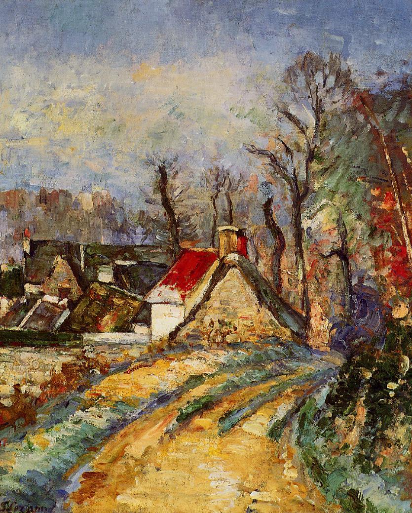 The Turn in the Road at Auvers - Paul Cezanne Painting